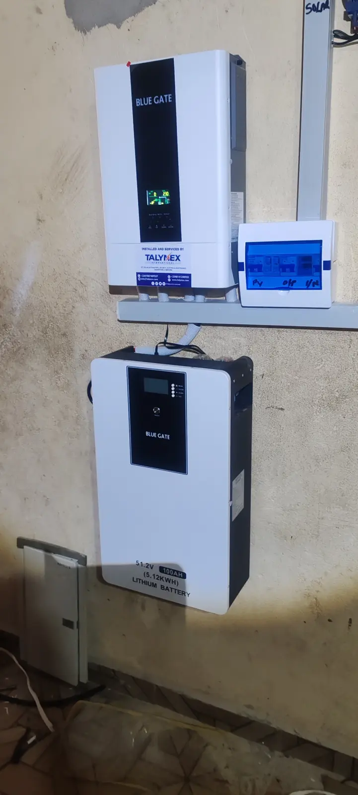 Talynex completed inverter and lithium battery installation