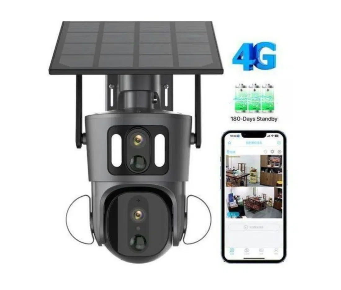 Dual-View Solar Security Camera — product view 1